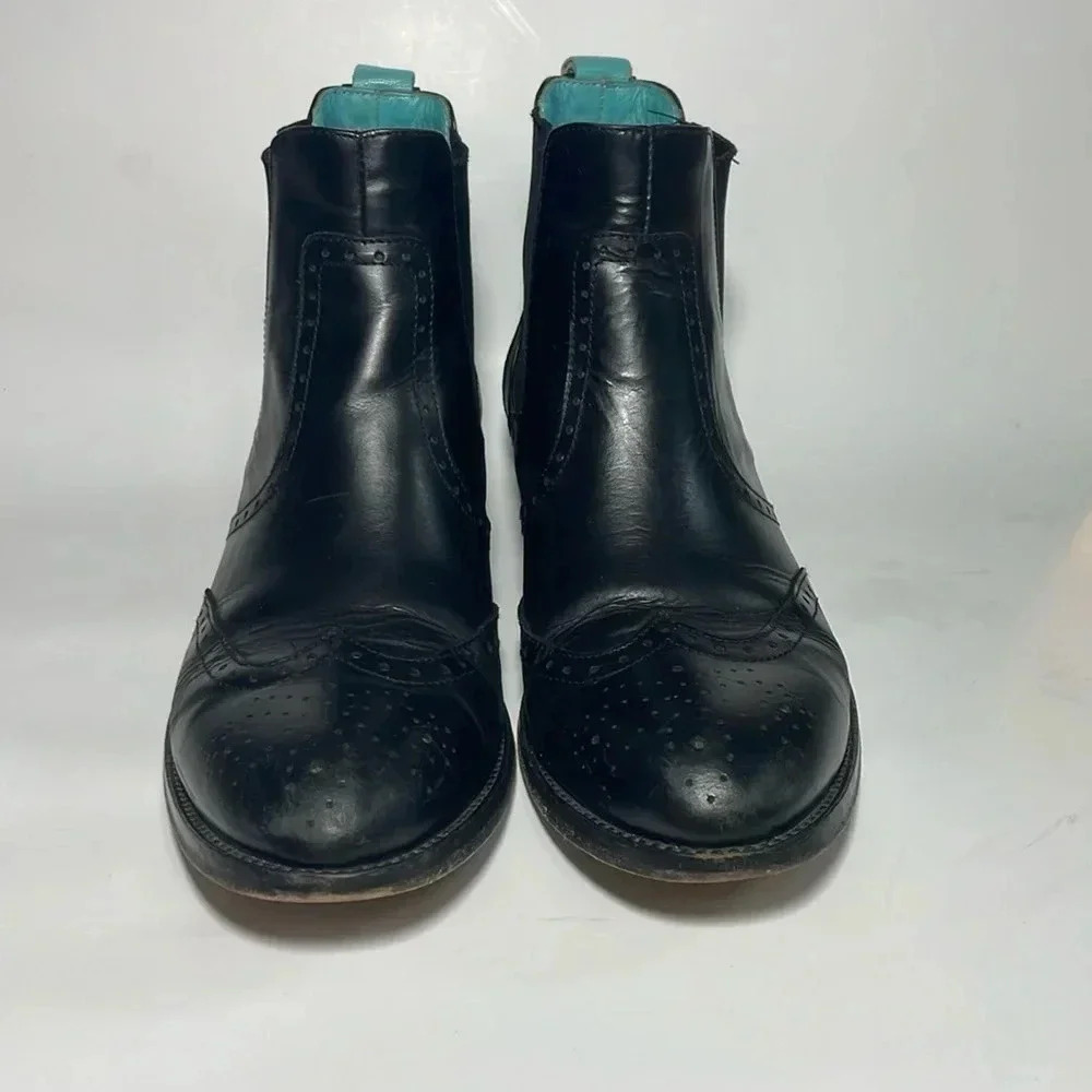 Boden black leather oxford boots‎ size 42